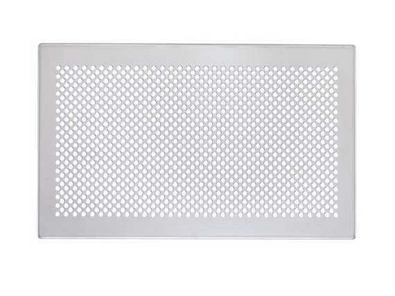 Zehnder_CSY_ComfoGrid CLD_Design_grilles_Venezia_CLD_stainless_steel Rendering Zehnder ComfoGrid CLD Comfortable indoor ventilation Front view
