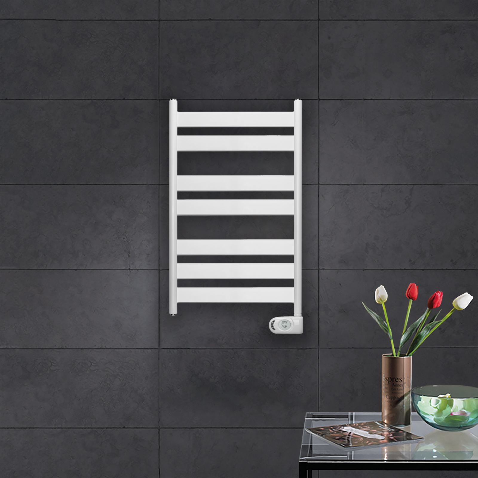 Rendering Zehnder Zeta Decorative radiator Front view