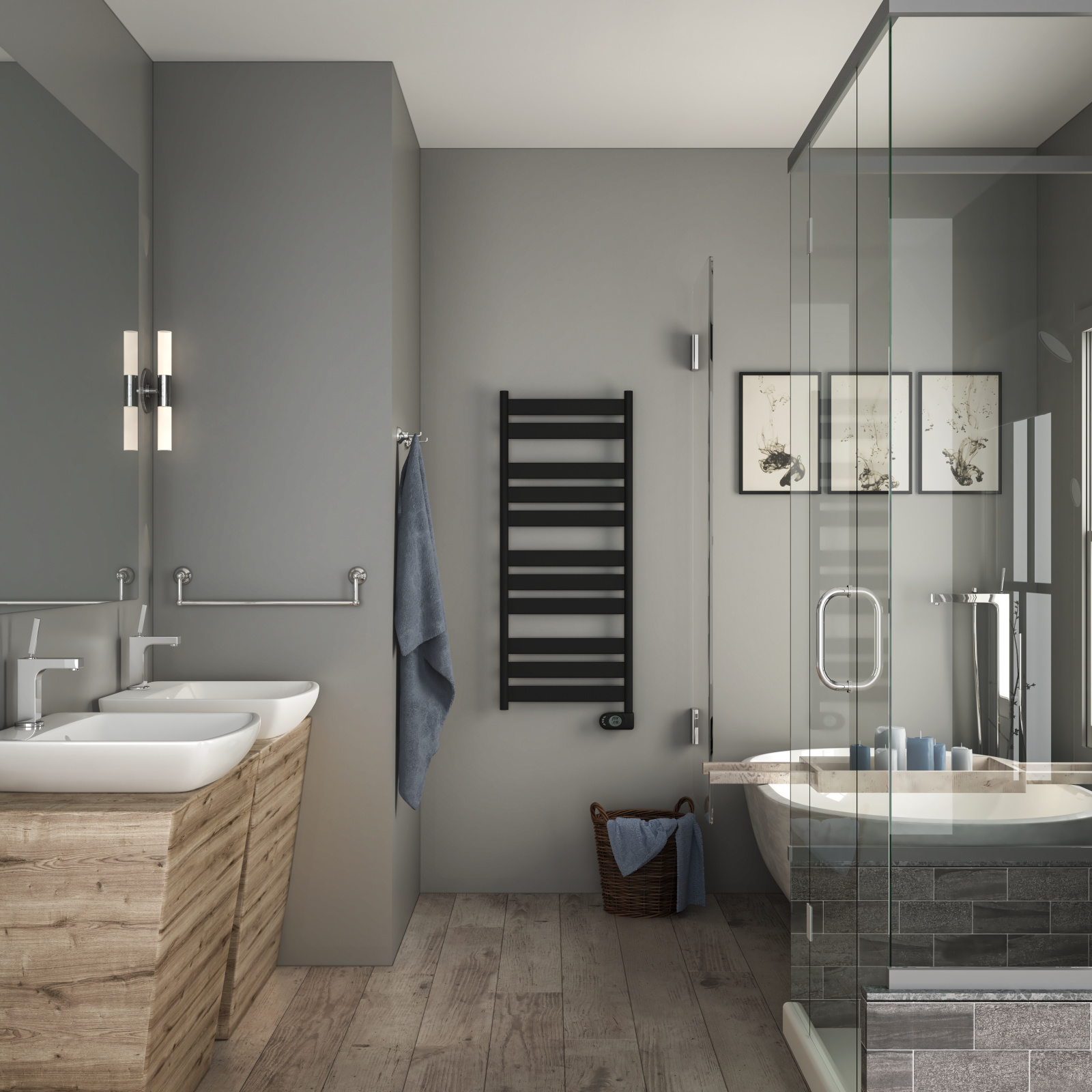 Rendering Zehnder Zeta Decorative radiator Front view