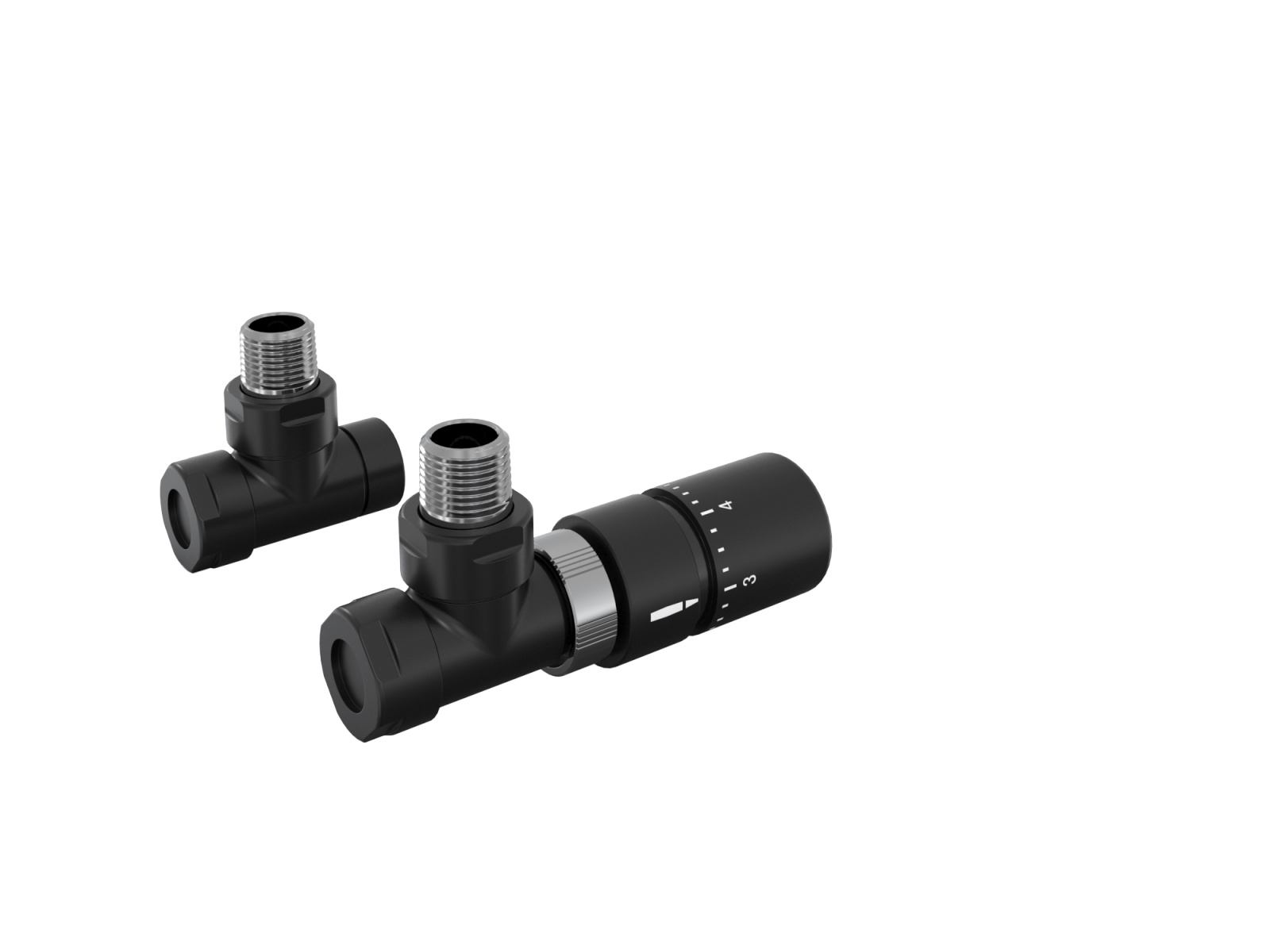 Cut-Out Fittings, Valves, Heads Decorative radiator Angled view
