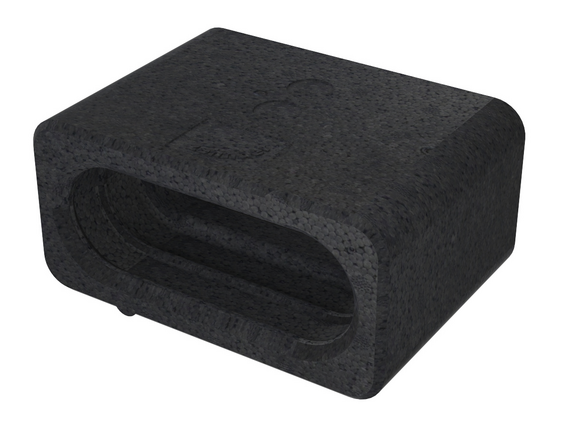 Zehnder_CSY_ComfoFit Therm connector Flat 51 Rendering Zehnder ComfoTube Therm FL51 Comfortable indoor ventilation Angled view