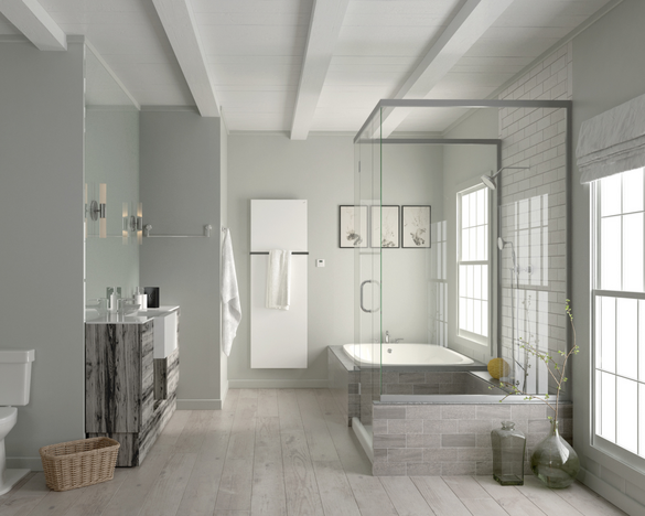 Rendering Fina Lean Bar Decorative radiator Angled view