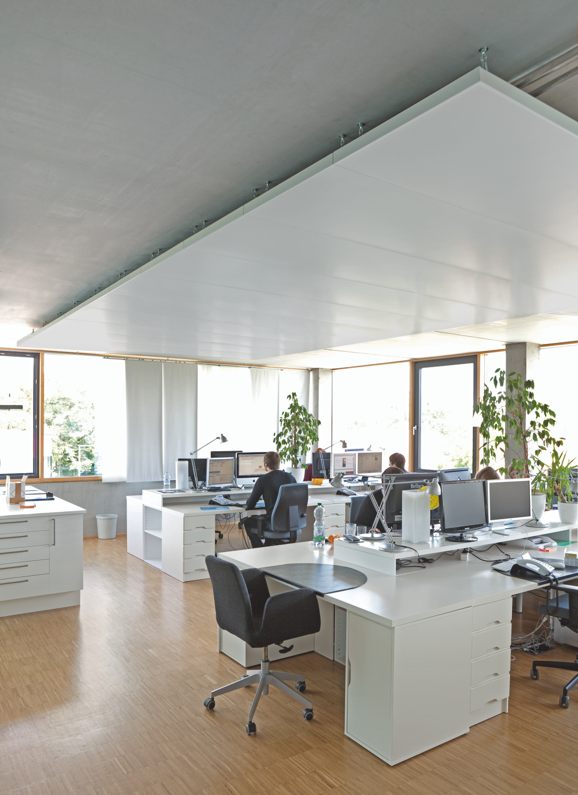 Golfpark, Germany, Fürth, Commercial, Office space, perforated surface, Reference, Sound absorption (perforated), Ceiling canvas