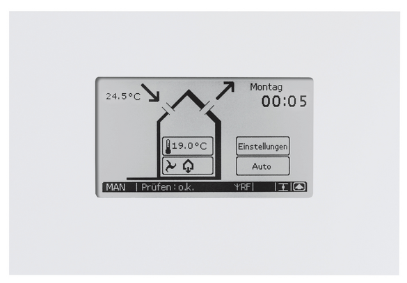 Cut-Out Zehnder ComfoControl Luxe Comfortable indoor ventilation Front view