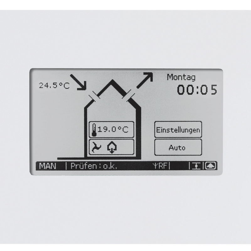 Cut-Out Zehnder ComfoControl Luxe Comfortable indoor ventilation Front view