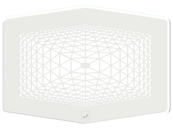 Zehnder_CSY_ComfoGrid_DGR-CLD-L270-W192-FIL-Rubino-9016 Rendering ComfoGrid CLD Design line Comfortable indoor ventilation Top view