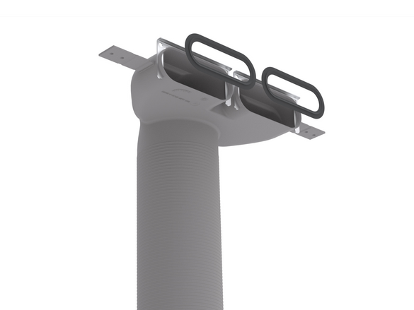 CLRF grille housing, round, side, ComfoTube flat 51