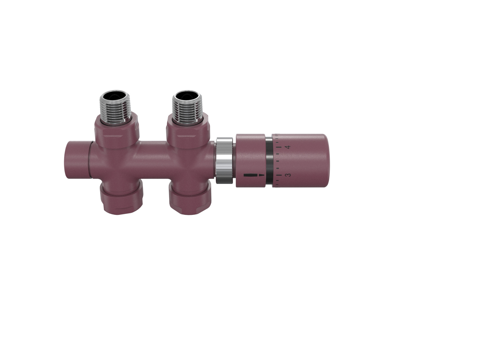 Cut-Out Fittings, Valves, Heads Decorative radiator Angled view