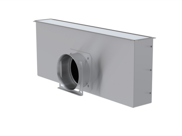 Rendering Zehnder ComfoCase CSB Comfortable indoor ventilation Angled view