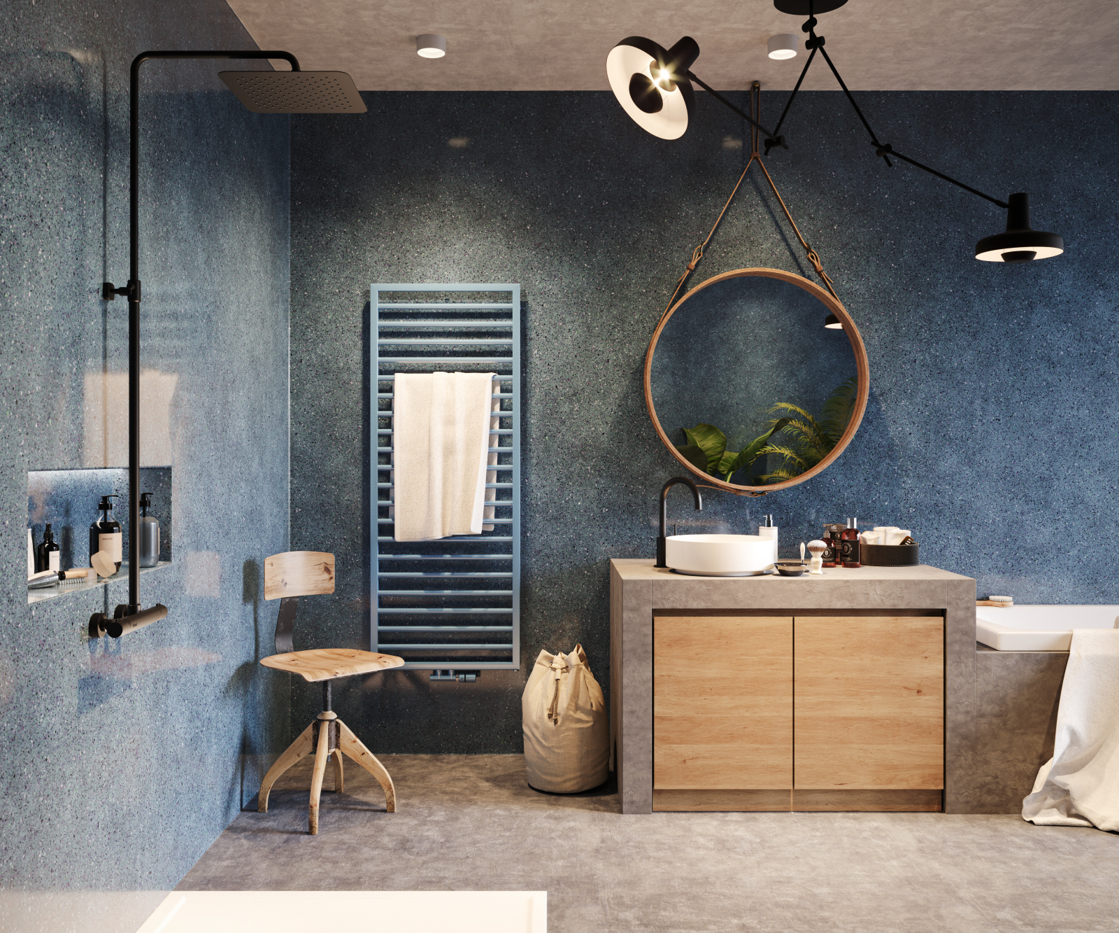 Zehnder_RAD_Subway-HY_milieu-bathroom Rendering Zehnder Subway Decorative radiator Front view