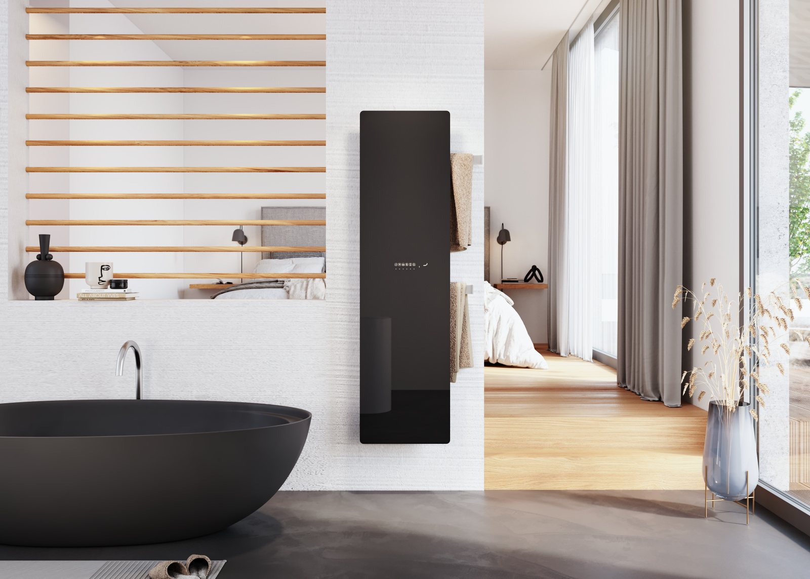 bathroom, Mono Material Concrete, The Sanctuary, Glass Black,